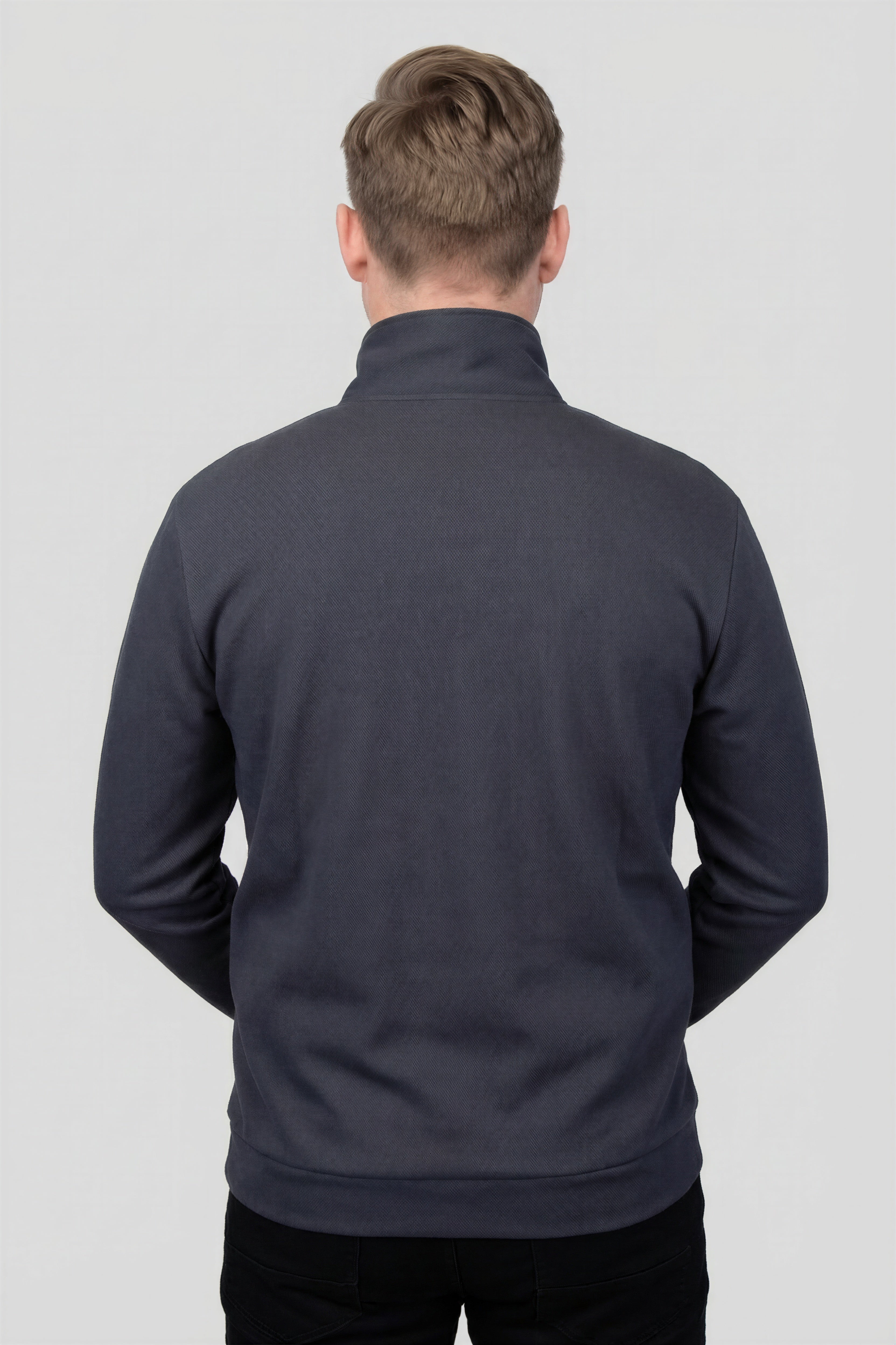 Felsenkind Herren Quarter-Zip Pullover – Langarm Sweatshirt mit Reißverschluss