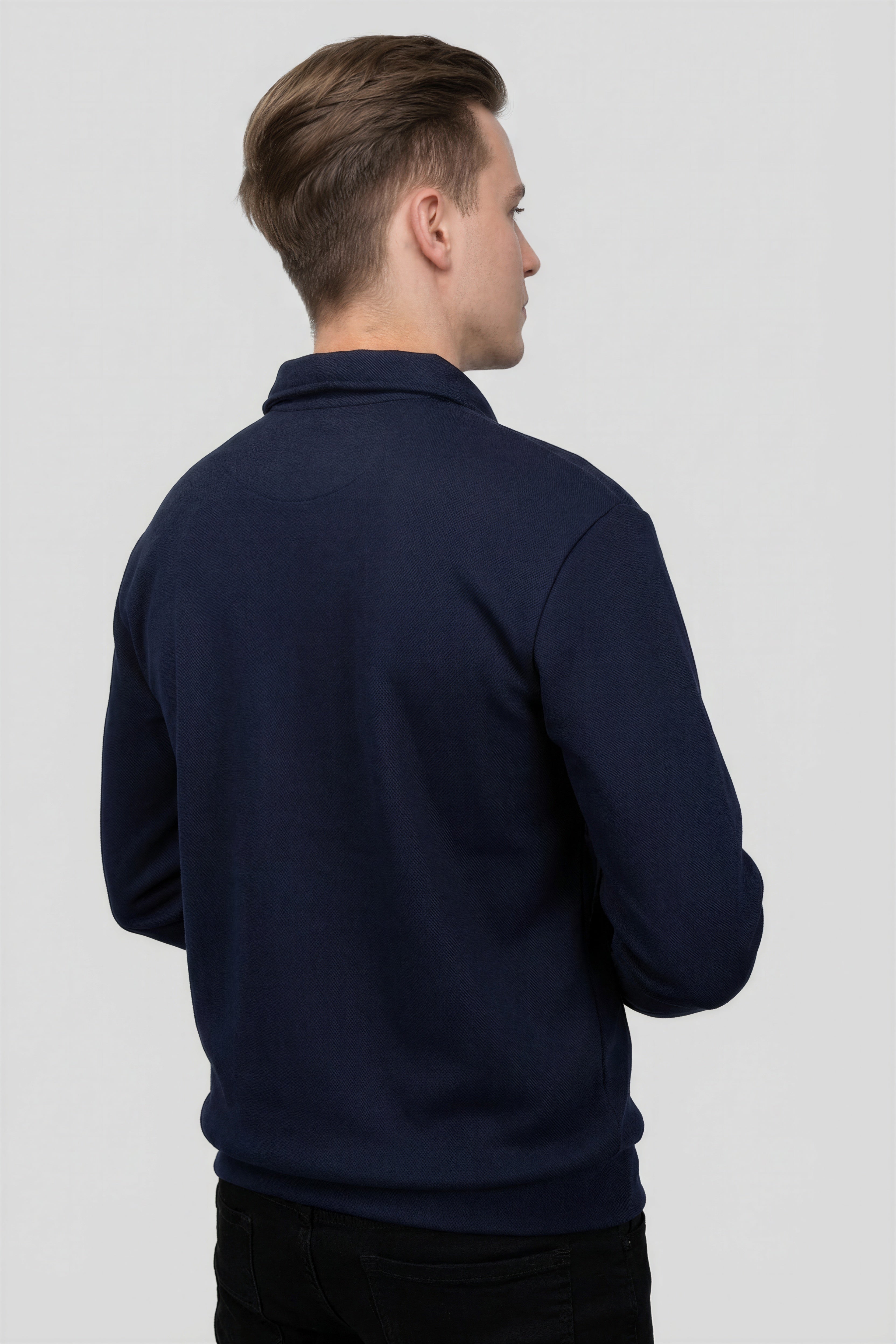 Felsenkind Herren Quarter-Zip Pullover – Langarm Sweatshirt mit Reißverschluss