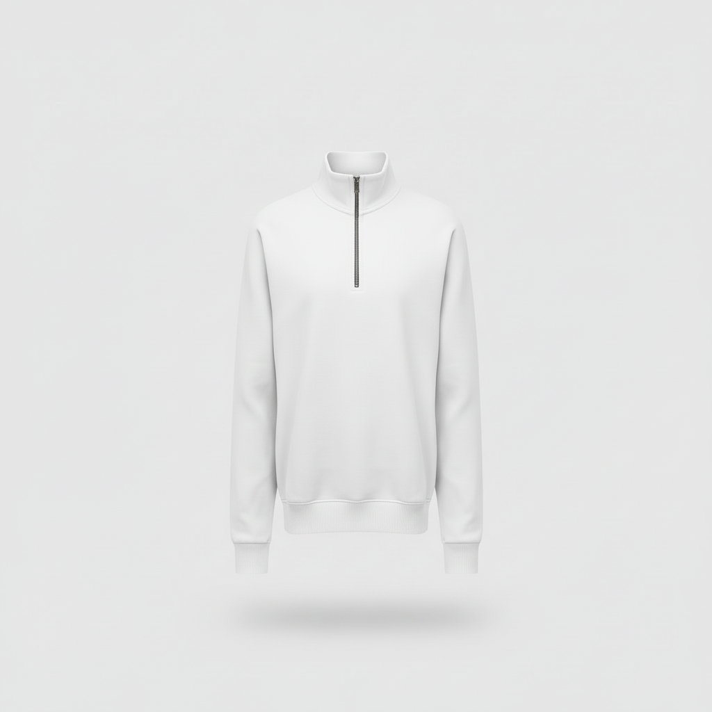 Quarter-Zip Weiß