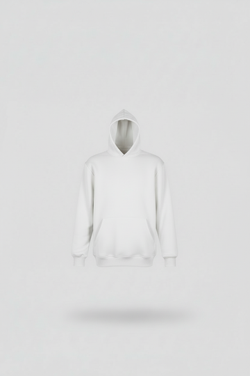 Weißer Hoodie komplett glatt